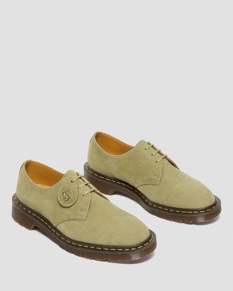 Men's Dr Martens 1461 Made in England Nubuck Leather Oxfords Shoes Green | AU 597FDN